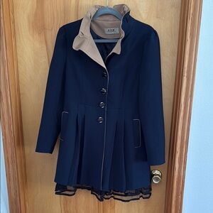 The Cutest Navy and Tan Women's Coat